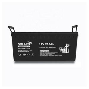 Baterie cu gel 200Ah 12V pentru sisteme de panouri fotovoltaice, durabilitate și performanță.