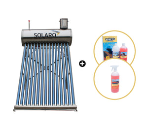 Panou solar presurizat 160L inox + Solutie Anticalcar + Solutie de Curatare