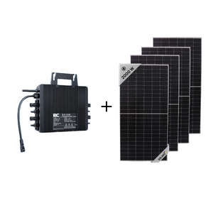 Kit Panouri Fotovoltaice 2 kW - 4 Panouri Solare 585W și Microinvertor 2000W  Wifi IP67