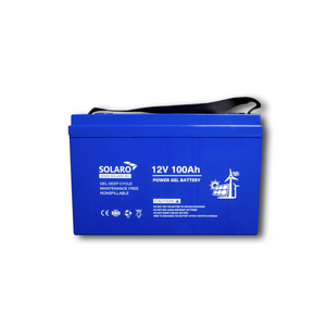 Baterie fotovoltaică 100Ah 12V cu gel, soluție eficientă pentru energie regenerabilă.