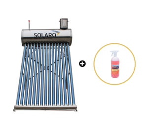 Panou solar apa calda inox 162L + Solutie de Curatare