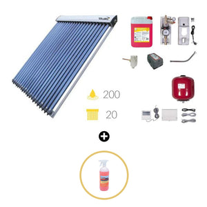 Sistem Solaro Presurizat 20 tuburi fara boiler + Solutie de Curatare