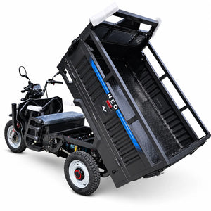 Triciclu electric NEO Agri 1500W cu benă basculabilă ridicată