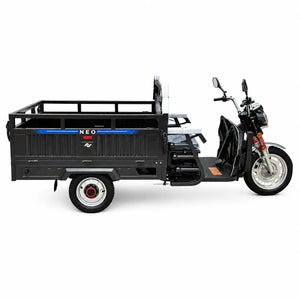 Triciclu electric NEO Agri 1500W cu benă cargo vedere laterală